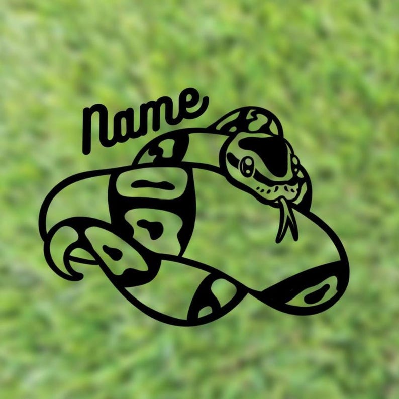Ball Python Custom Name Decal | Pied Ball Python immagine 2