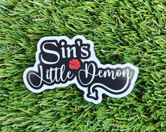 Sin's Little Demon Vinyl Sticker | Book Sticker | Kindle Sticker | Smut Sticker