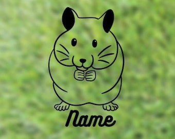 Hamster Custom Name Decal