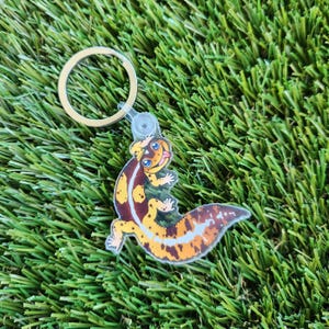 African Fat Tail Gecko Acrylic Keychain