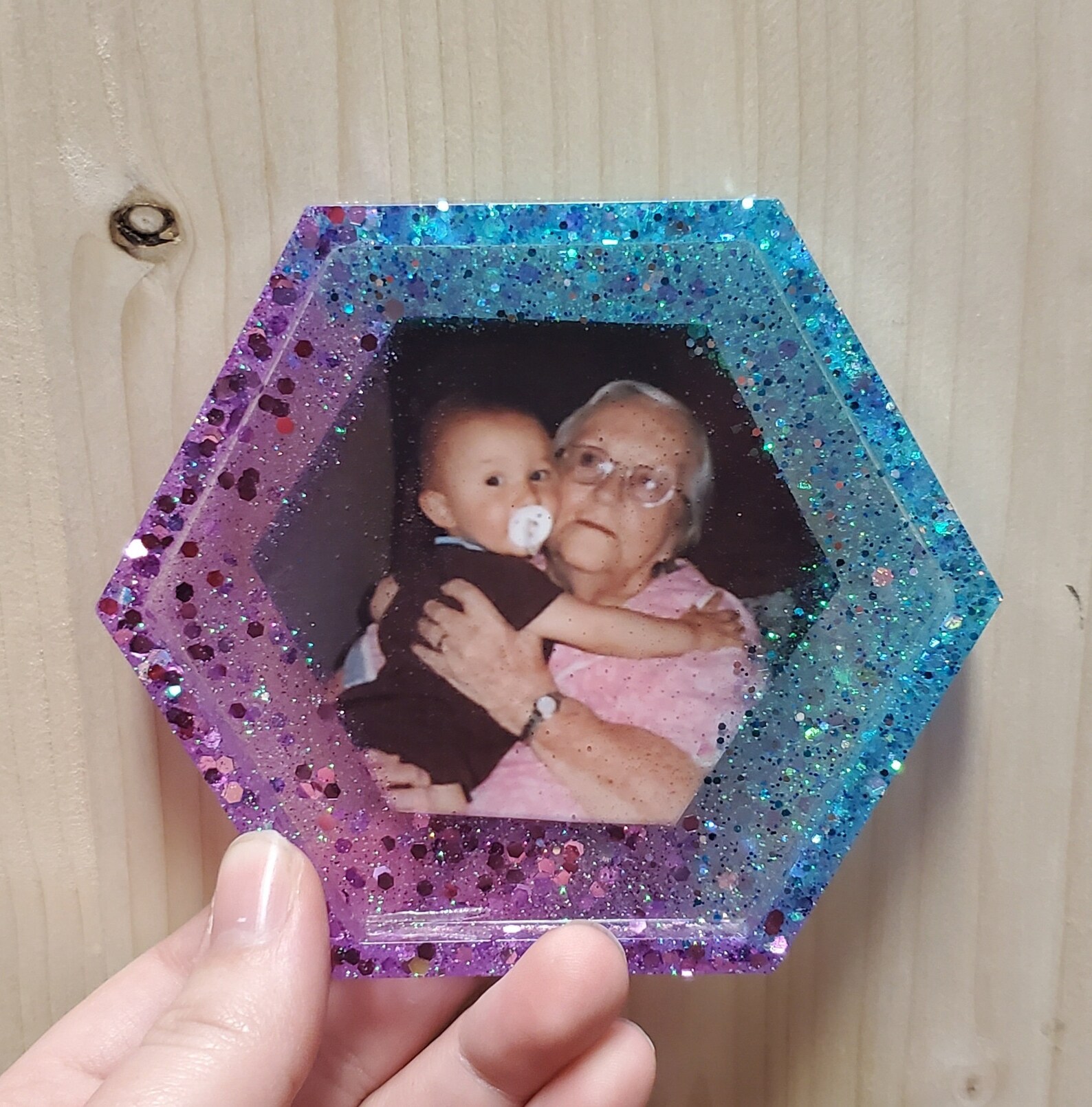 Custom Resin Photo Coaster Etsy