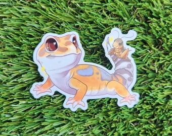 leopard Gecko Sticker | Waterproof Sticker | Reptile Sticker | Gecko Sticker