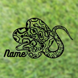 Rainbow Boa Custom Name Decal | Custom Tank Decal