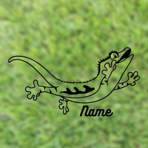 Crested Gecko Decal, crested gecko sticker, crested gecko gift, gecko decal, reptile decal, reptile sticker, reptile gift, lizard decal