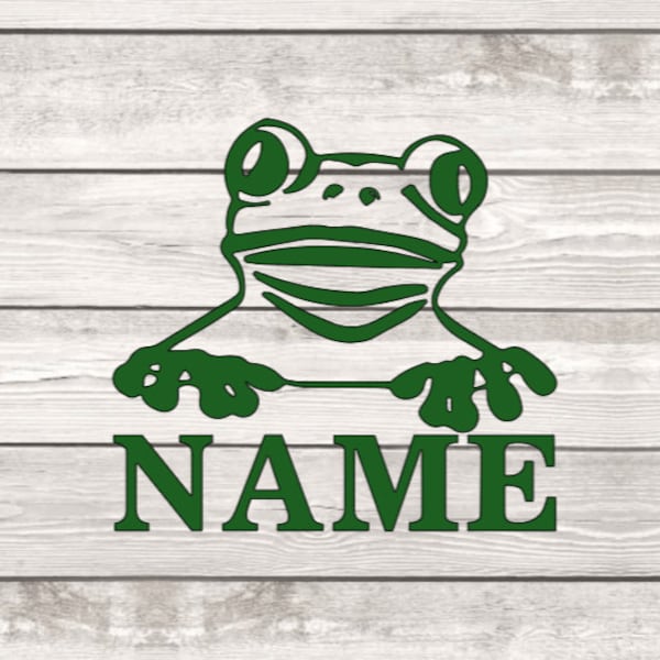 Tree Frog Custom Name Decal