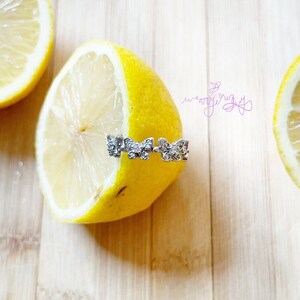 Butterfly Ring- Crystals & Silver-Colored