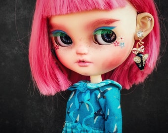 OOAK Ukrainian Custom Icy Blythe Art Doll TBL. White skin Blythe. Hair Color: pink. Icyblythe