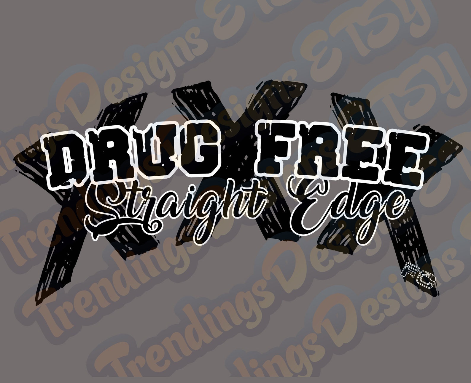 Vegan Straight Edge STRAIGHT EDGE Drug Free Vegan Etsy