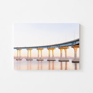 Coronado Island Bridge Print, San Diego, Del Coronado Hotel, Pastel Beach Photography, Nautical, Coastal Decor, Gift for Him Her
