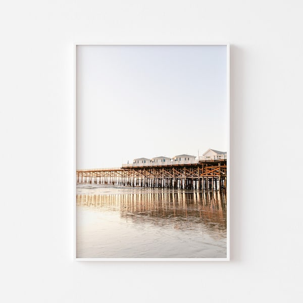 Pacific Beach Pier Print, San Diego Coastal Art (Digital Download)