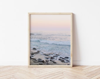 La Jolla Sunset Waves Print, Coastal Photography (Digital Download)