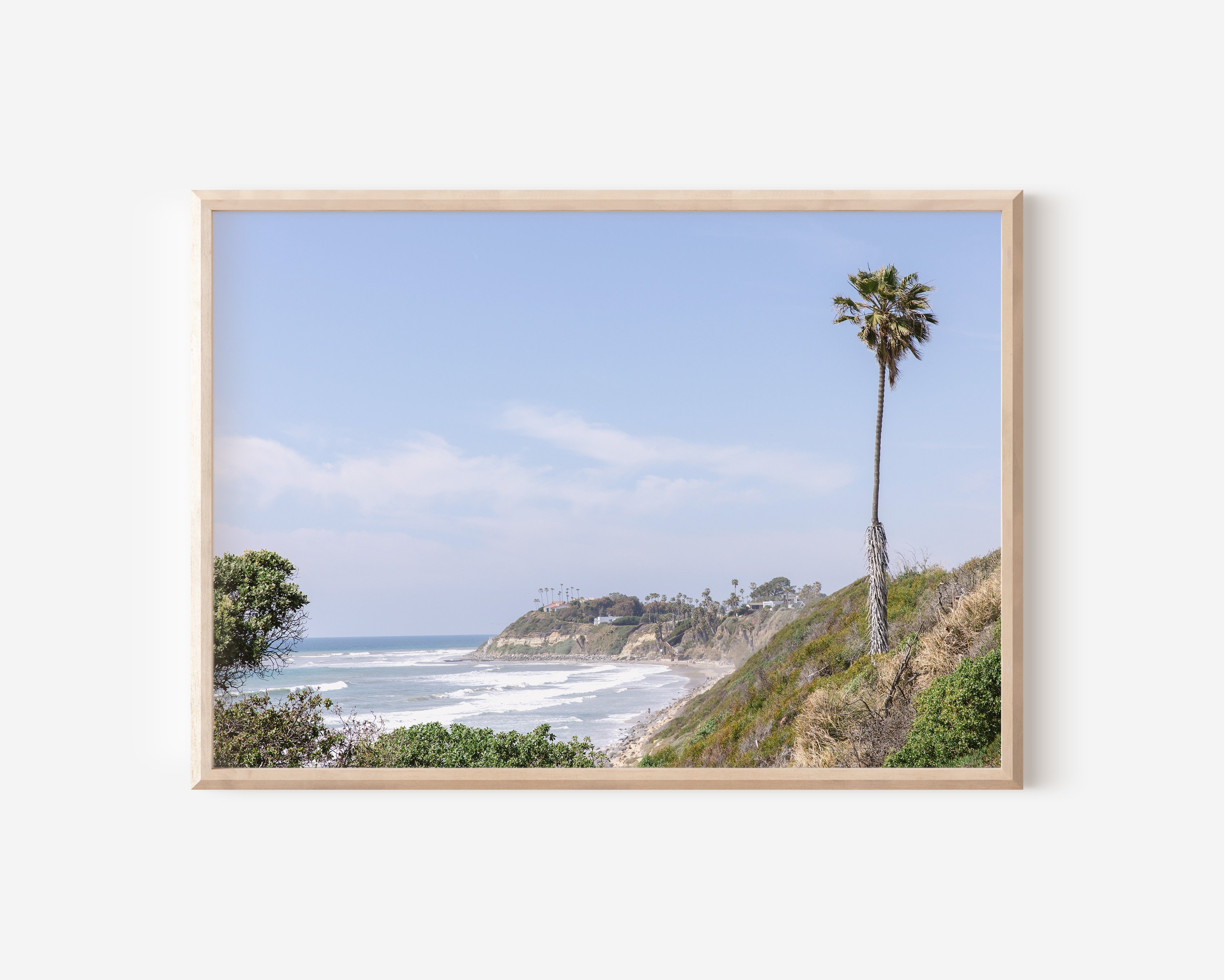 Swami's Beach Wall Art, Encinitas Print, San Diego Pastel Photography, Surfer La Jolla Art, Southern California Ocean, Beach House Interior