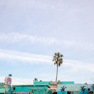 San Diego Set of Three Photos, Pacific Beach Lifeguard Tower Wall Art, California Ocean Pier, Beach House Interior, Pastel Photography image 3