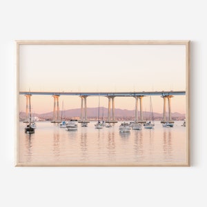 Coronado Island Print, Coronado Bridge Photo, San Diego Poster, Marina, California Wall Art, Del Coronado Hotel, Point Loma, Nautical