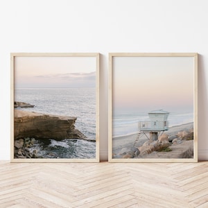 San Diego Coastal Print Set, Sunset Cliffs and Lifeguard Tower