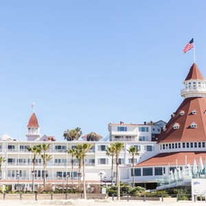 Del Coronado Hotel Tower Wall Art, San Diego Print, Pastel Photography, Coronado Island, Beach House Interior, Coastal Boho Decor image 3