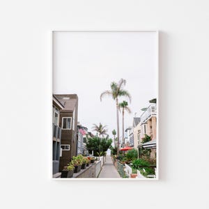 San Diego Houses Print, Mission Bay Trail, Mission Beach Wall Art, Pacific Beach, Crystal Pier, Beach House, Ocean Coastal Decor, California