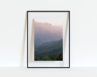 Sequoia National Park Print, Mountain Sunset Wall Art, Modern Boho Decor, National Park Nursery, California Mountain Photo