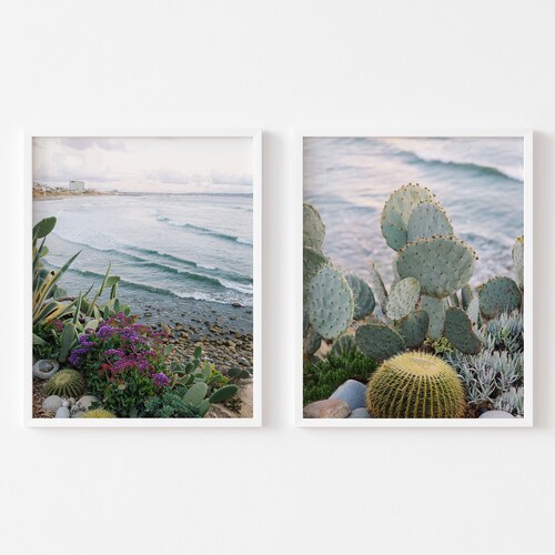 La Jolla Sunset Waves Print San Diego Wall Art Coastal Etsy