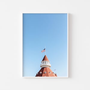 Del Coronado Hotel Print, La Jolla Wall Art, San Diego Photography, Beach House Interior, Coastal Boho Decor