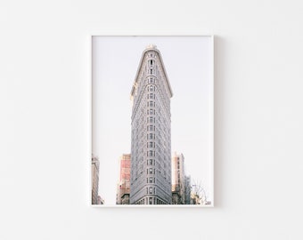 NYC Flatiron Building Print, Midtown, Manhattan, Cityscape Buildings, New York City Wall Art