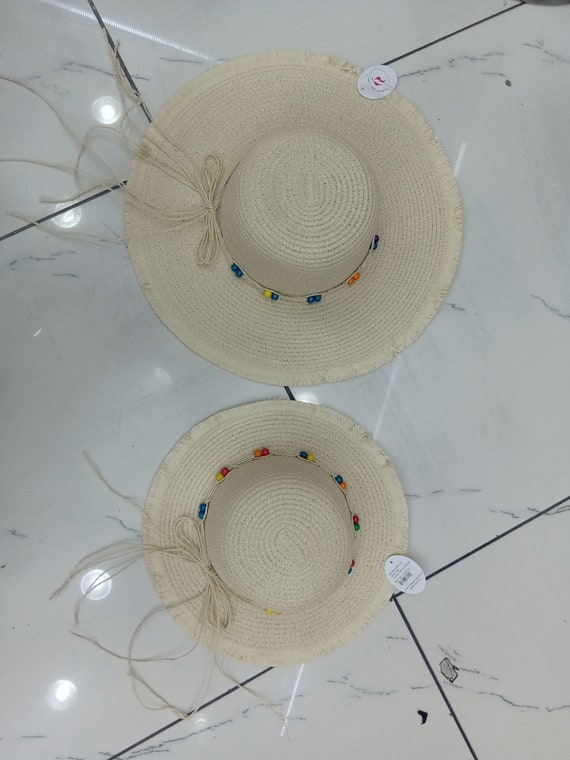 Mummy \u0026 Me Beach Hats for Mother and Daughter. Summer / Sun Beach Straw Hats