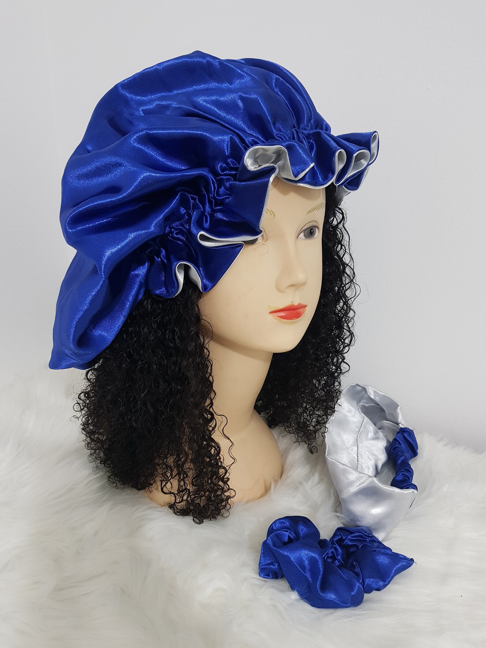 Adjustable Satin Ruffle Edge Double Sided Hair Etsy