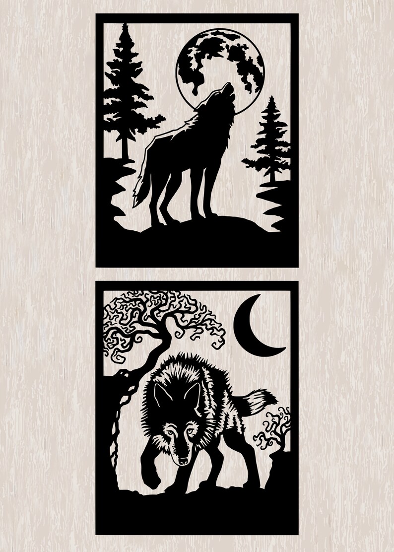 Wolf SVG Bundle, Wolf SVG, Howling Wolf Svg, Wolves Svg, Lasercut Files ...