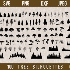 Tree SVG Bundle, Tree Silhouette svg, Tree SVG, Trees svg,Forest svg, Landscape svg,palm tree svg,Lasercut files,Tree Line svg,Pine Tree svg