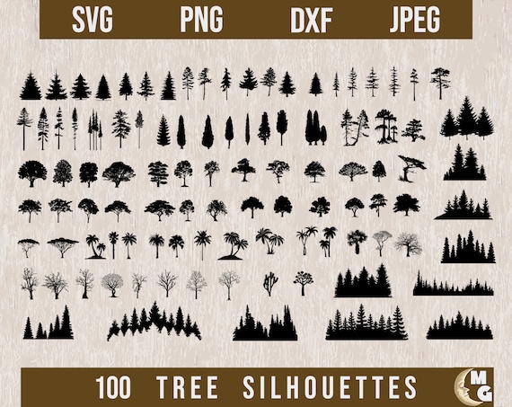 Tree SVG Bundle, Tree Silhouette svg, Tree SVG, Trees svg,Forest svg, Landscape svg,palm tree svg,Lasercut files,Tree Line svg,Pine Tree svg