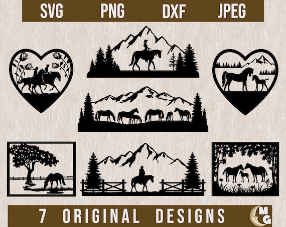 Horse SVG Bundle, Horse Girl SVG, Horse Silhouettes, Lasercut files,Horses SVG, Horse png Clipart , Horse digital download, Farm Life svg