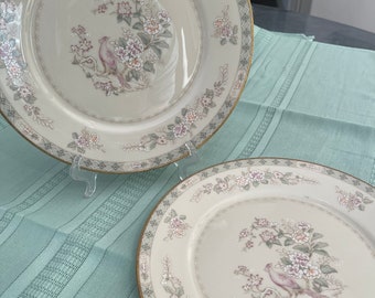 Set of two dinner plates by Lennox, Fair Isle.