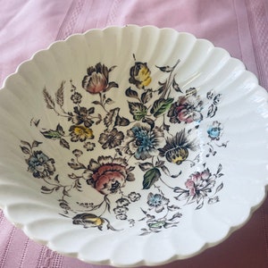 Staffordshire bouquet serving bowl