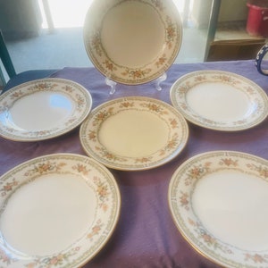 Set of 6 salad plates by Noritake in the Homage pattern