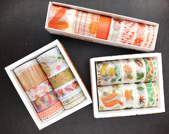 NEW! Washi Tape Set, Washi Tape, Autumn Washi Tape, Skinny Washi Tape, Scrapbooking Tape, Diary Decal, Planner Supplies