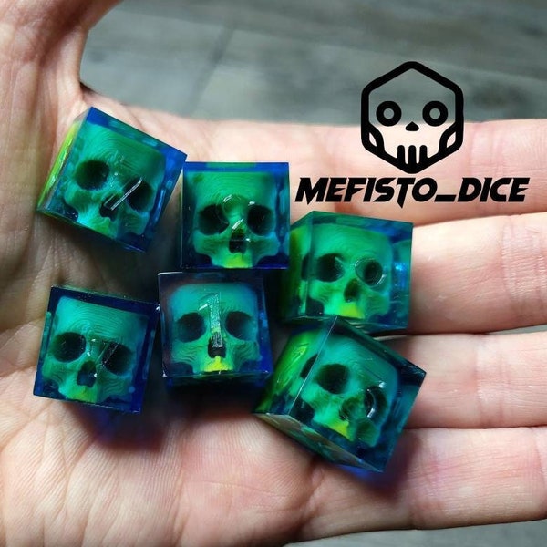 6 D6 Skull Dice Set, Personalized Polyhedral Dice Set, Exquisite Dragon Scale Dice Set, Dungeon Dice D Dice Set