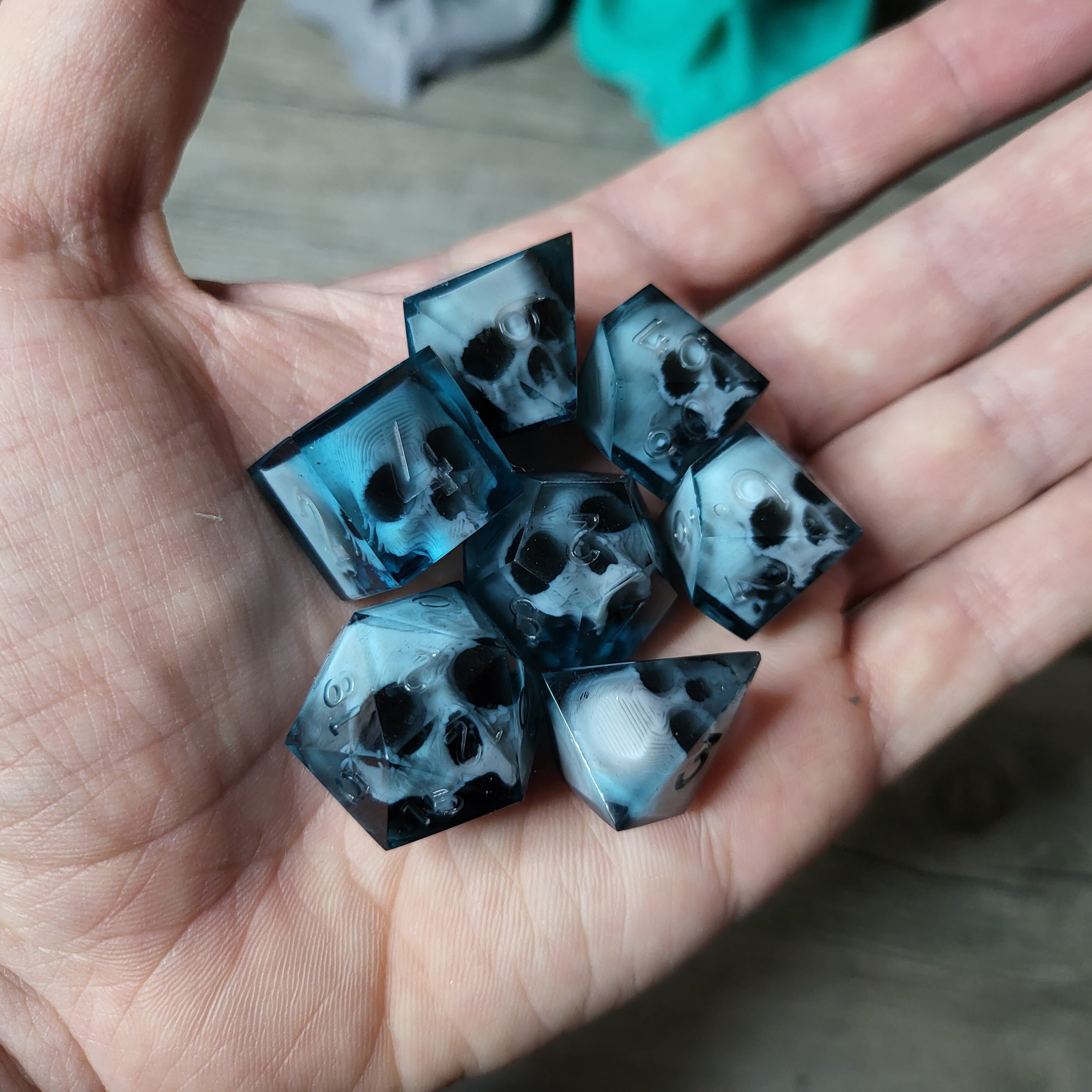 Dd Set Dnd Dice Set Sharp Edge, D&D Dice Skull Set for Dungeons and Dragons ...