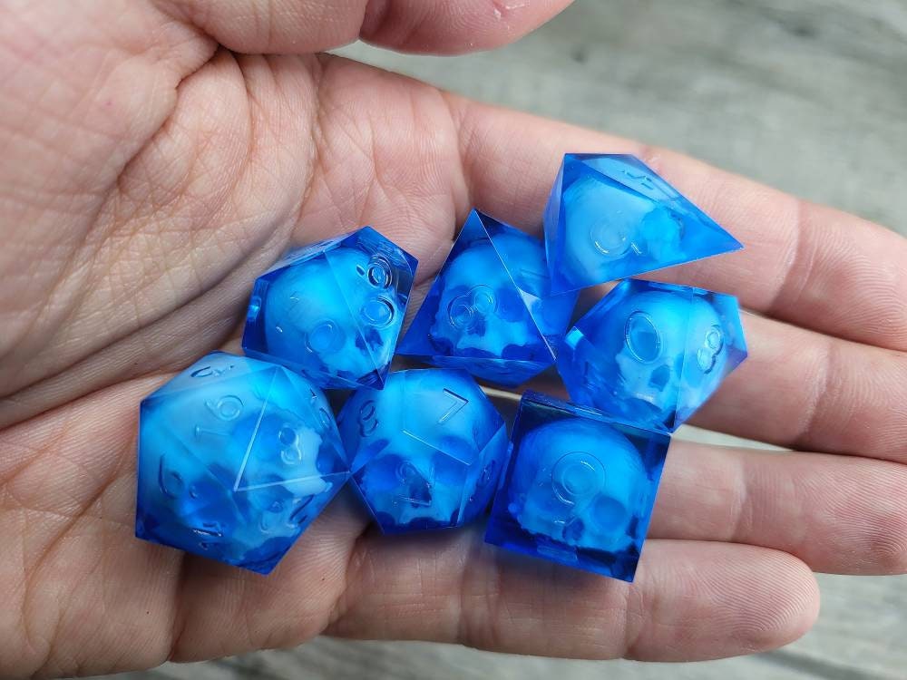 Dd Set Skull Dead Dice Set Sharp Edge, D&D Dice Set for Dungeons and Dragons D ...