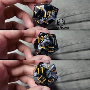 Dice Skull 33mm Dice Sharp Edge, D&D Dice Set for Dungeons and Dragons D20 and Polyhedral Dice Set