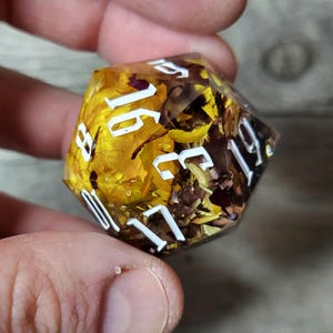 D20 flower 33 mm dice Sharp Edge, D&D Dice Set per Dungeons and Dragons D e Set di dadi poliedrici