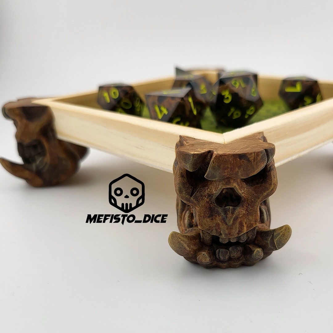 Dice Tray Skull Orc for Dnd Dungeons and Dragons Small Etsy