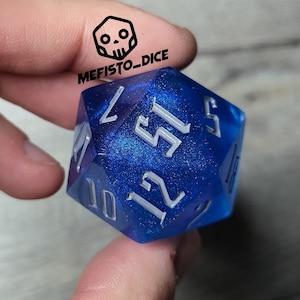 D20 red galaxy geode 33 mm dice Sharp Edge, D&D Dice Set for Dungeons and Dragons D and Polyhedral Dice Set