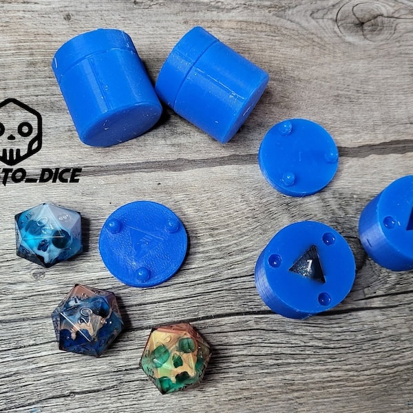 Stampo per set di dadi RPG, per D20 con bordo affilato personalizzato - Stampo per dadi D&D silicone silicon mold