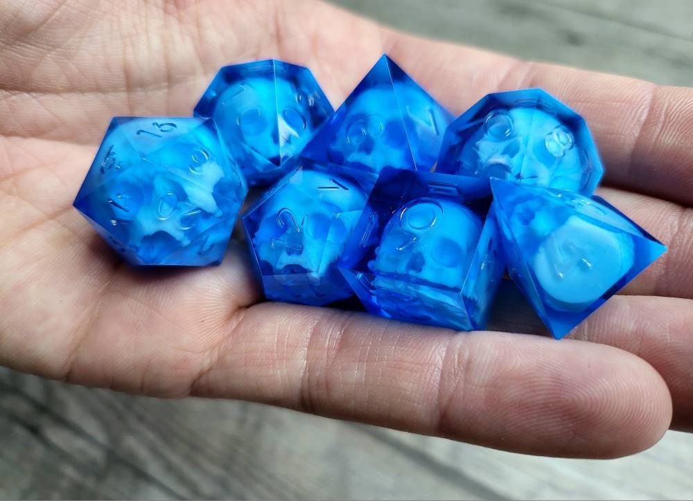 Dd Set Skull Dead Dice Set Sharp Edge, D&D Dice Set for Dungeons and Dragons D ...