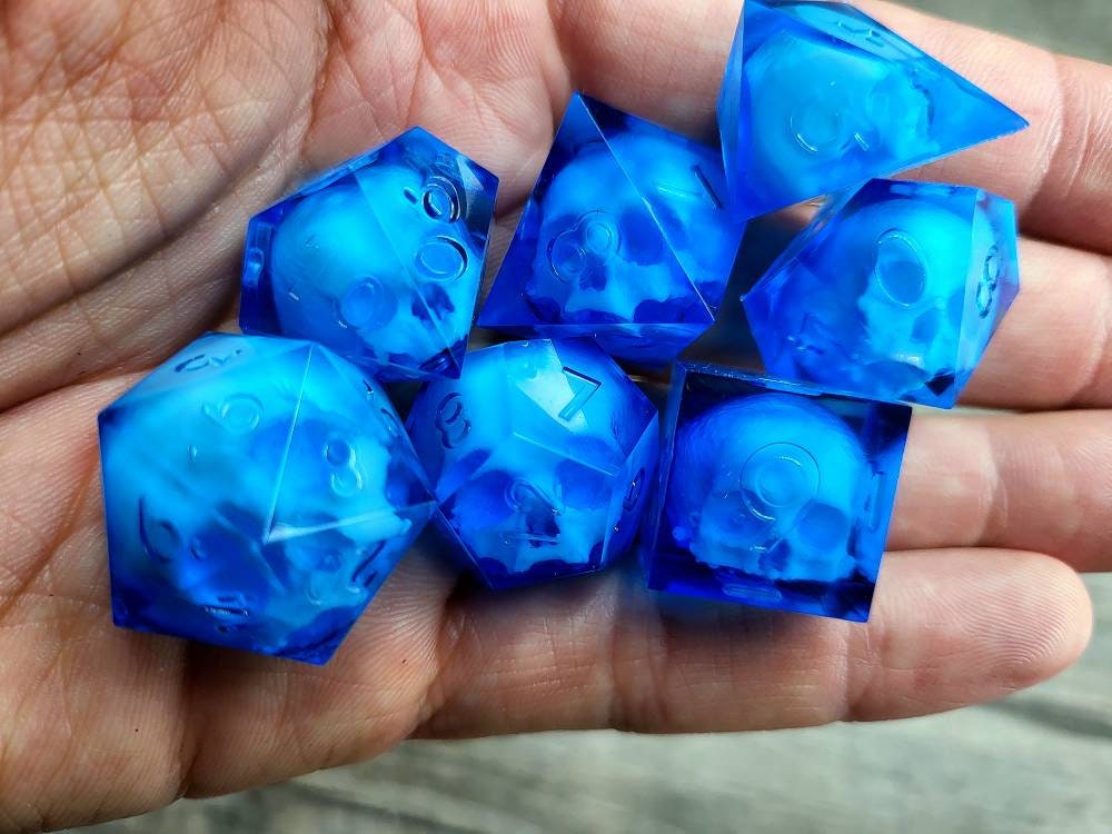 Dd Set Skull Dead Dice Set Sharp Edge, D&D Dice Set for Dungeons and Dragons D ...