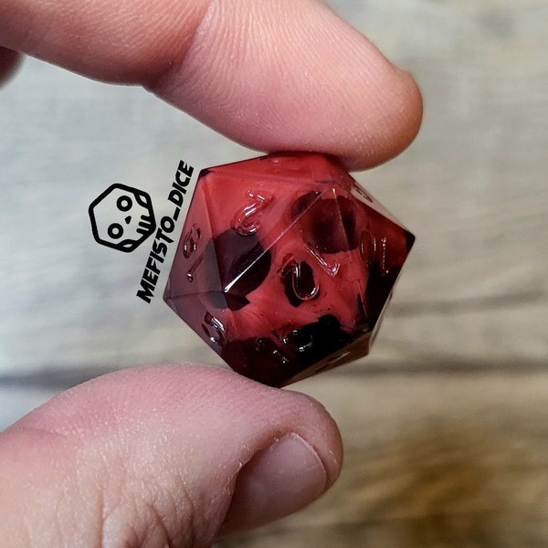 D20 red Skull dice Sharp Edge, D&D Dice Set per Dungeons and Dragons D e Set di dadi poliedrici