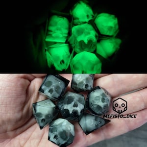 Set Dice for Dungeons and Dragons dnd Fluo nightmare