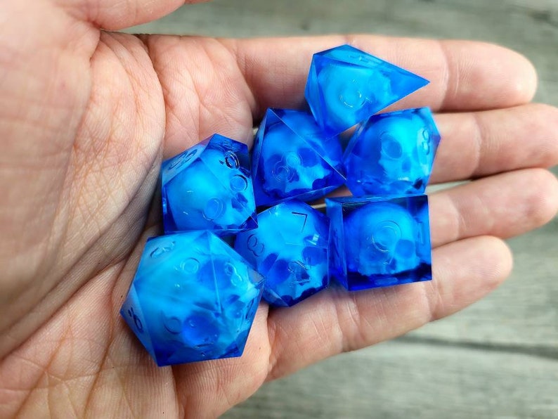 Dd Set Skull Dead Dice Set Sharp Edge, D&D Dice Set for Dungeons and Dragons D ...