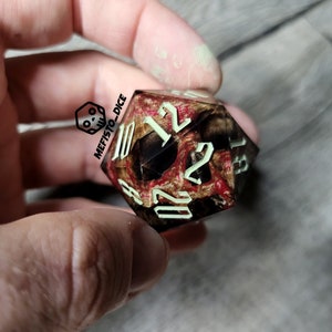 D20 warlock skull demon 33 mm dice Sharp Edge, D&D Dice Set for Dungeons and Dragons D and Polyhedral Dice Set