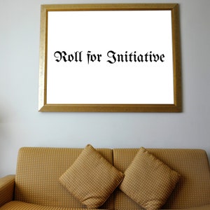 DnD Digital Download D20 Funny Donjons et Dragons Affiche imprimable minimaliste